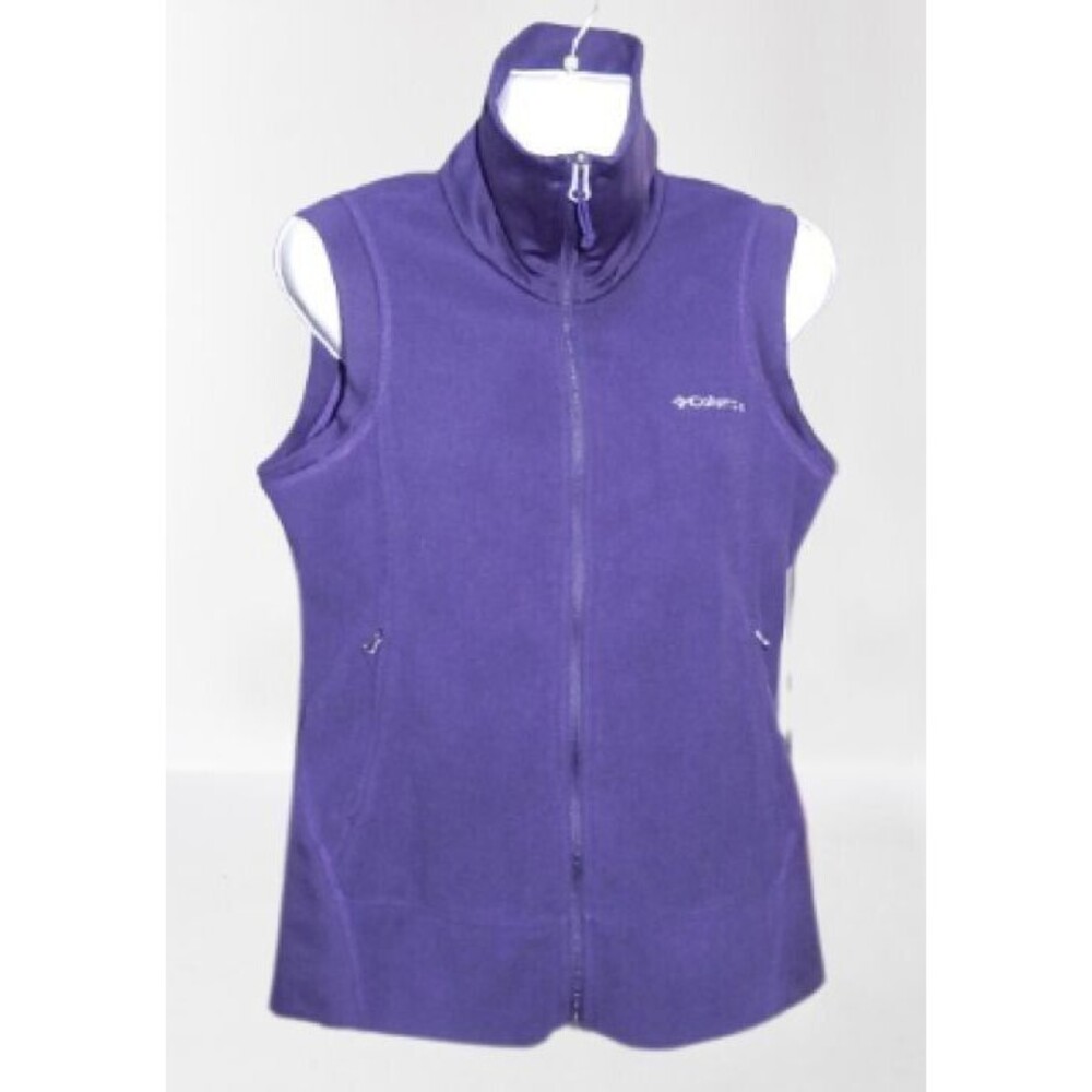 Columbia Women Vest Sz S Sleeveless Full Zip Fleece Pockets Lightweight Casual